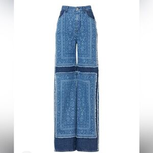Jonathan Simkhai Blue Patterned Women Jeans